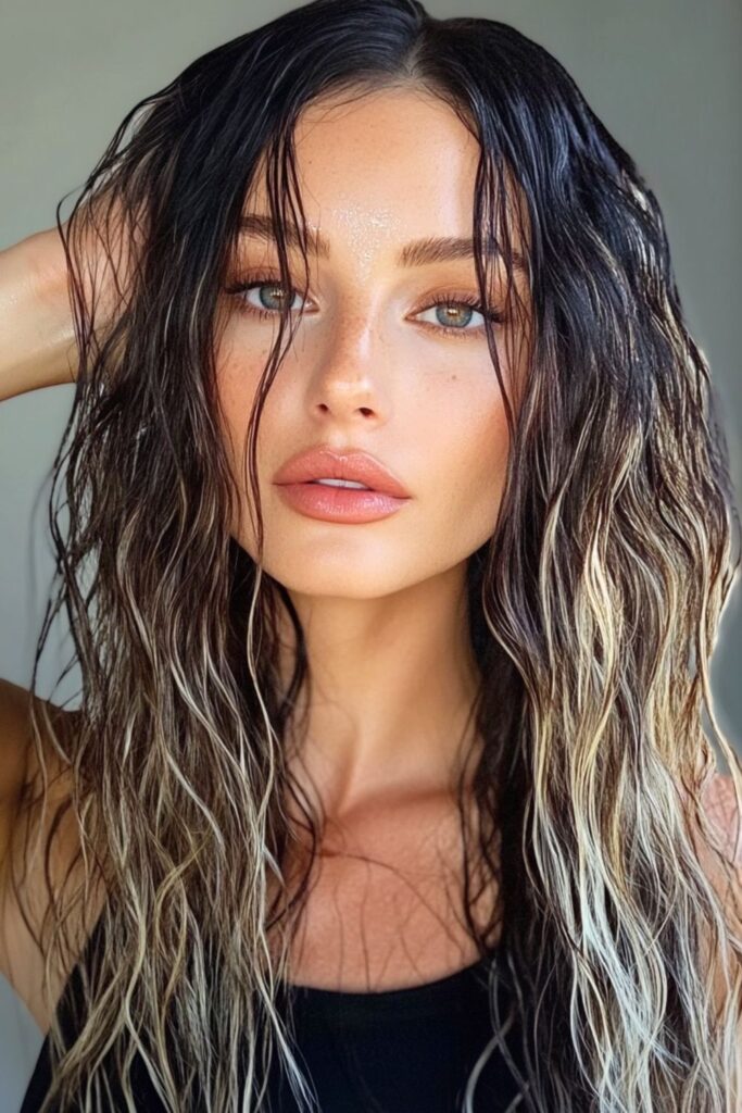 wet hair