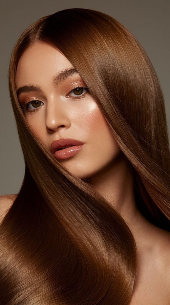 glossy hair