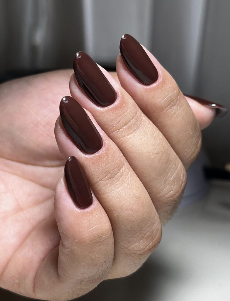 unghie marroni cioccolato