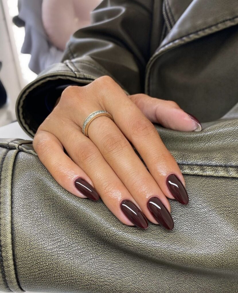 unghie marroni cioccolato