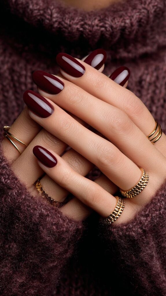 unghie bordeaux
