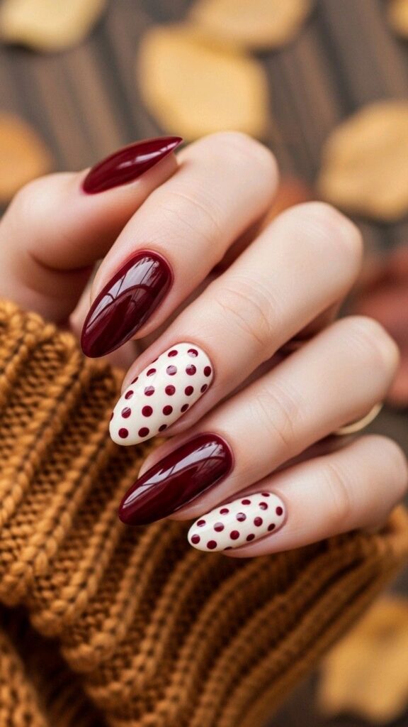 polka dot nails 
