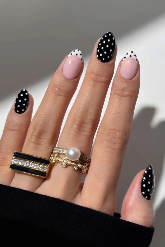 polka dot nails 