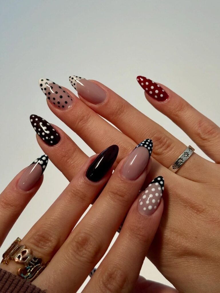 polka dot nails 