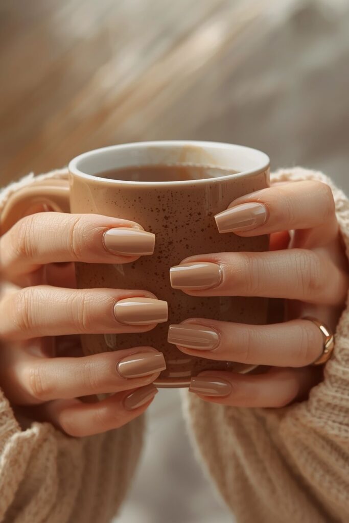 latte macchiato nails 