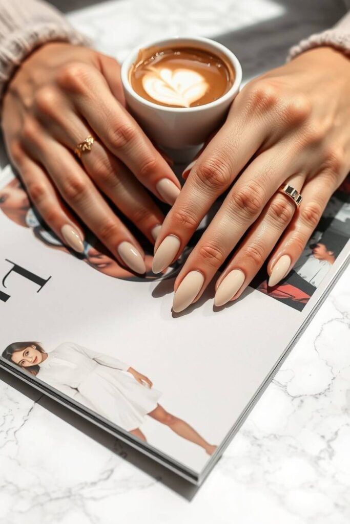 latte macchiato nails 