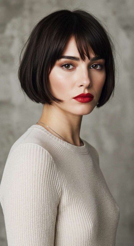 caschetto con frangia