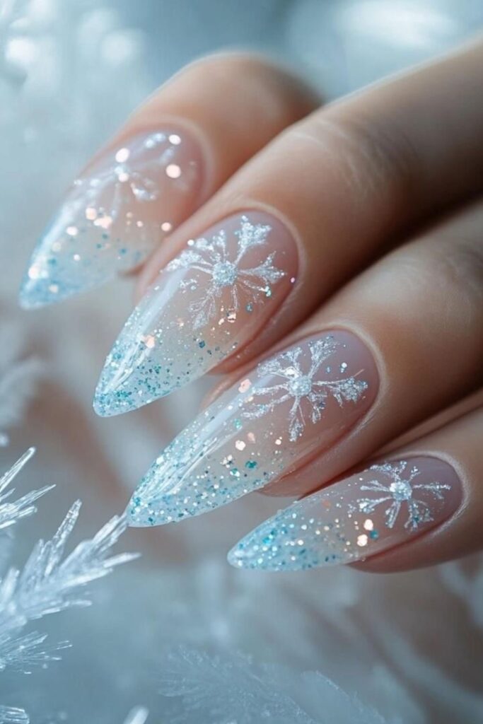 unghie a tema invernale 