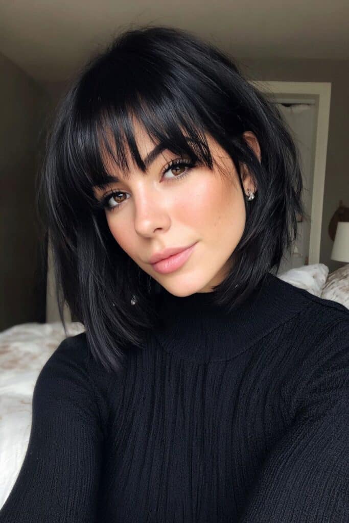 caschetto con frangia