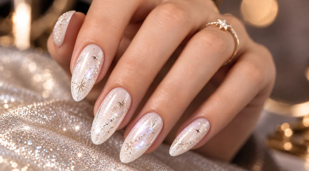 unghie con stelle nail art